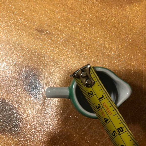 H. Beard S. A. Montreux Silver Company Rare Miniature Jug Creamer Green White - Picture 6 of 12